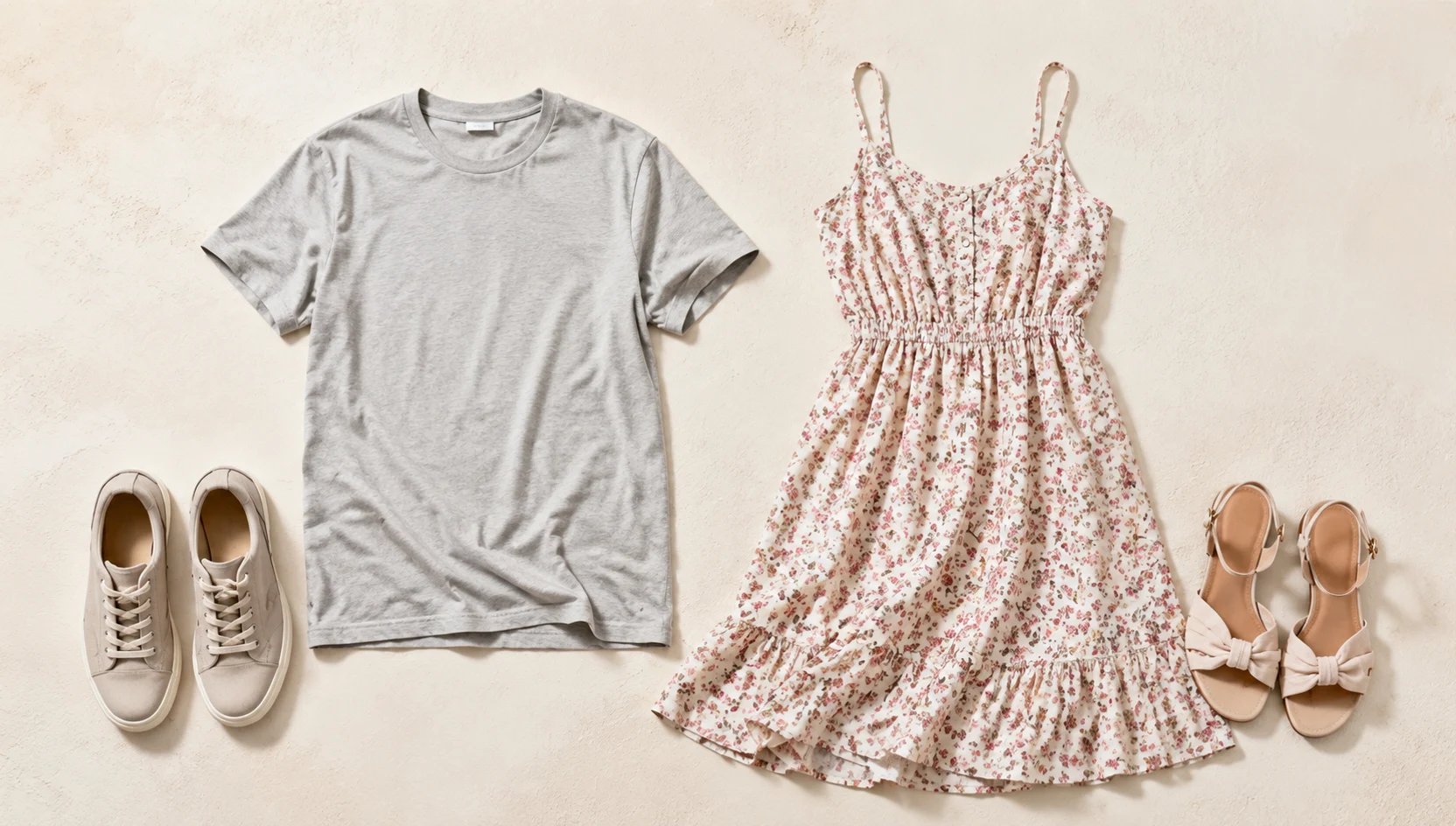 Outfit ideas for misty sunrise huddle on the dunes engagement photos