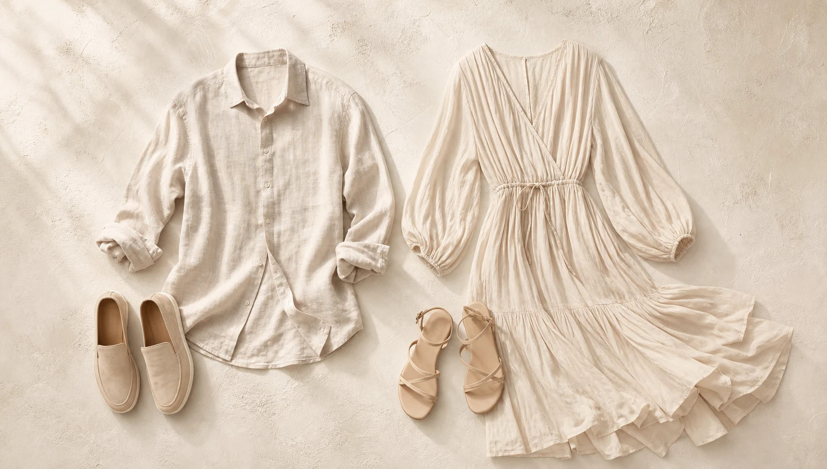 Outfit ideas for golden hour beach embrace engagement photos