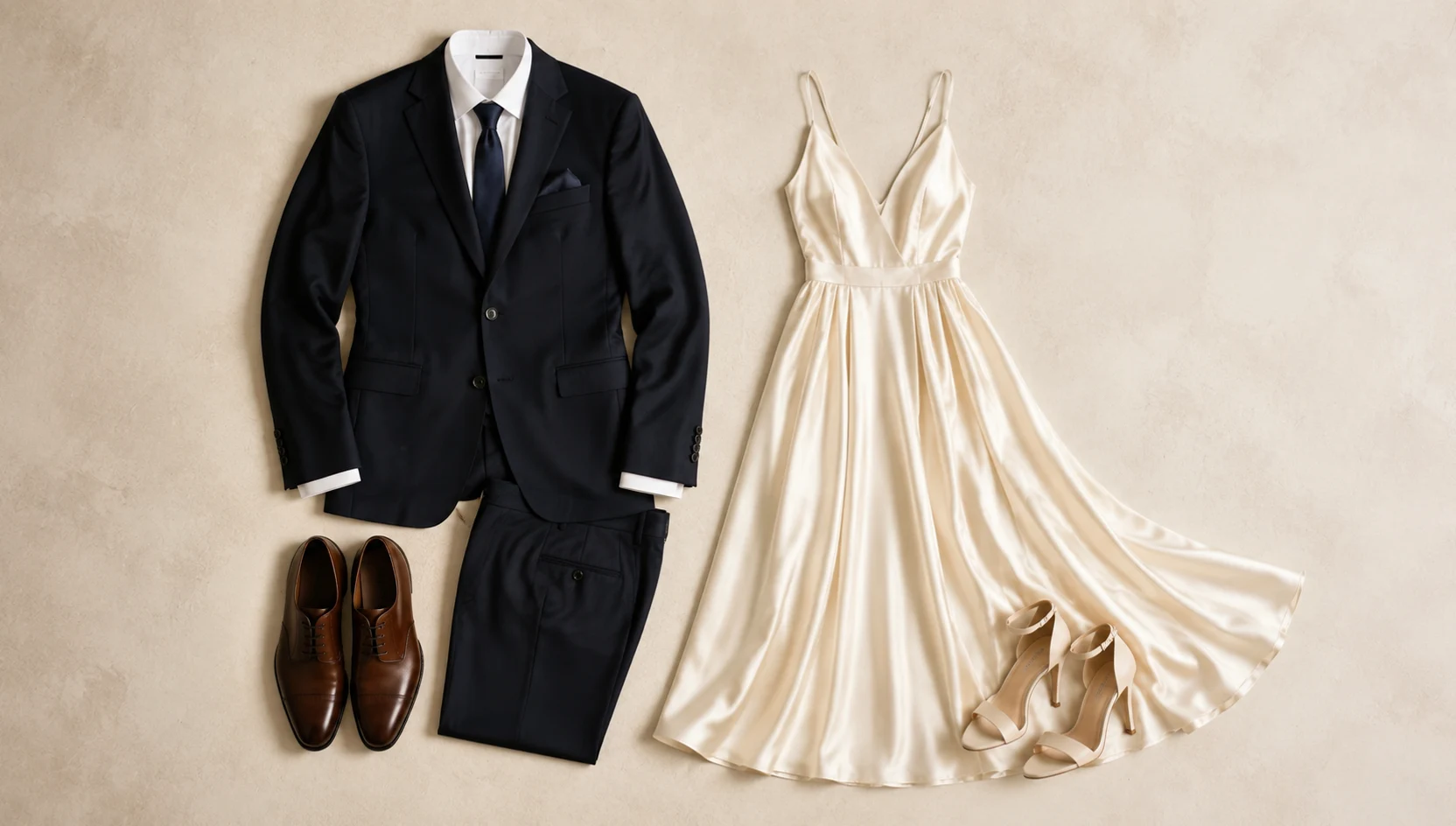 Outfit ideas for blue hour forehead touch in string-lit alley engagement photos