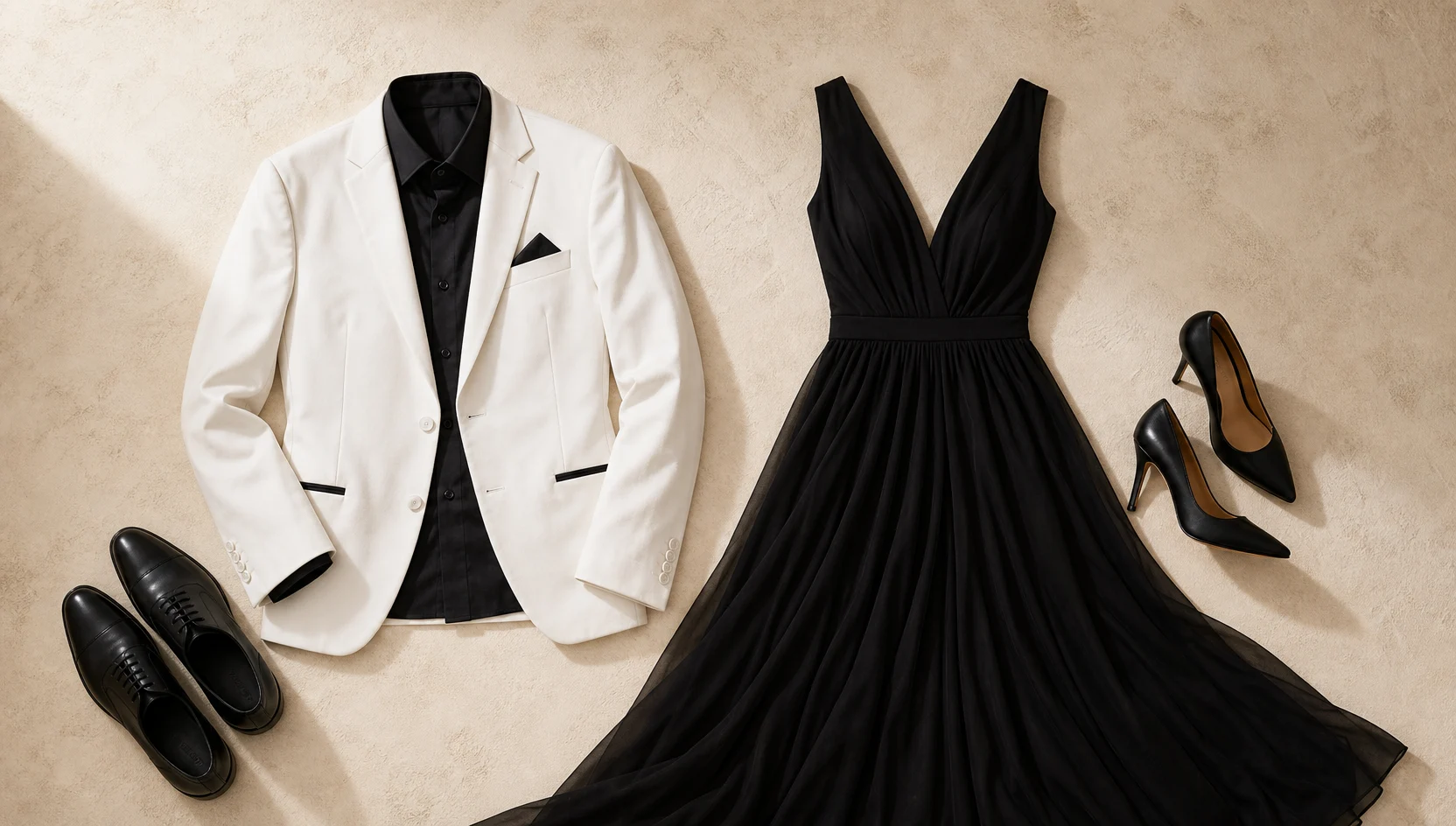 Outfit ideas for blue hour summit laughter in elegant contrast engagement photos