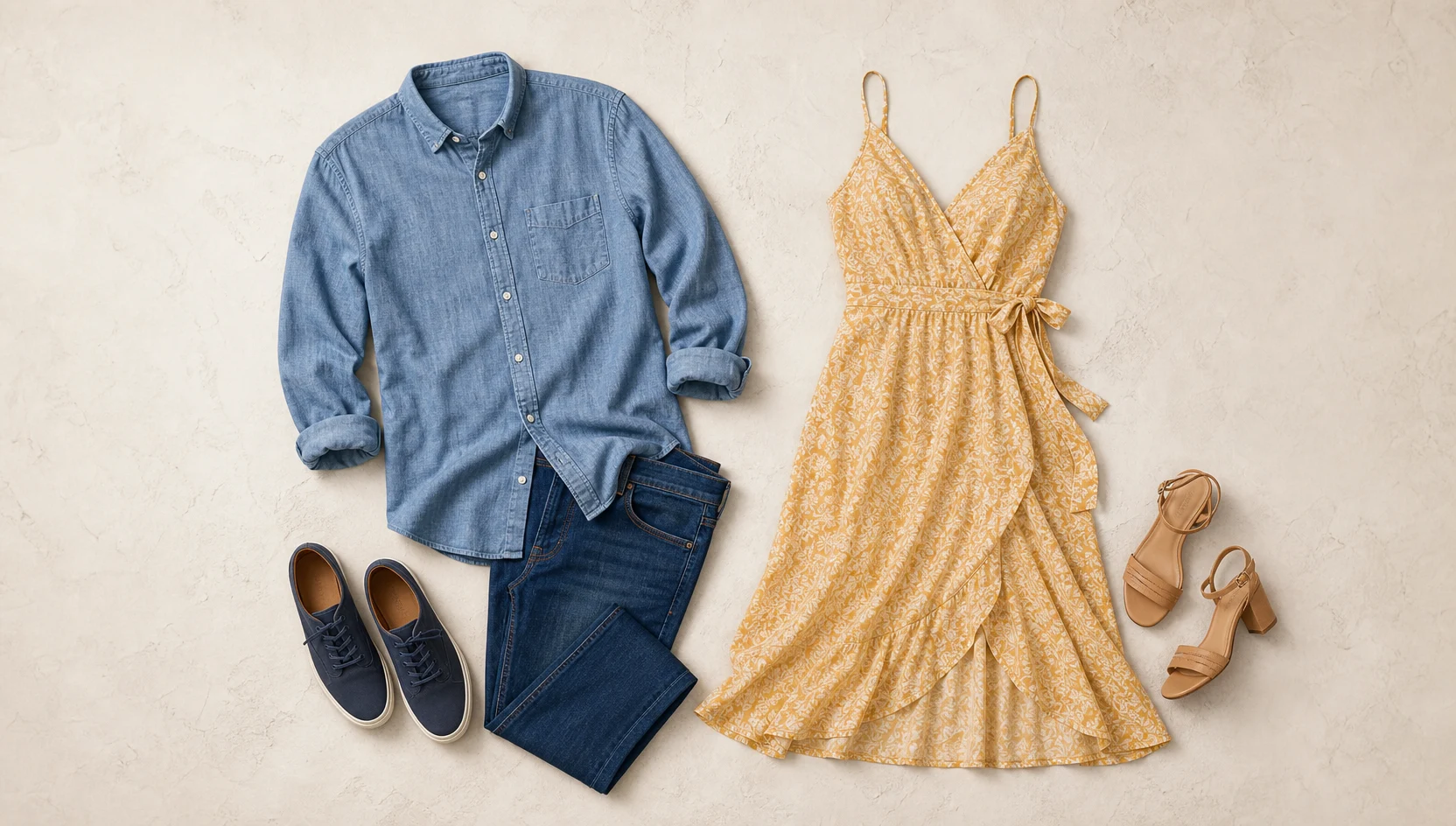 Outfit ideas for candid laughter on a misty cliff morning engagement photos