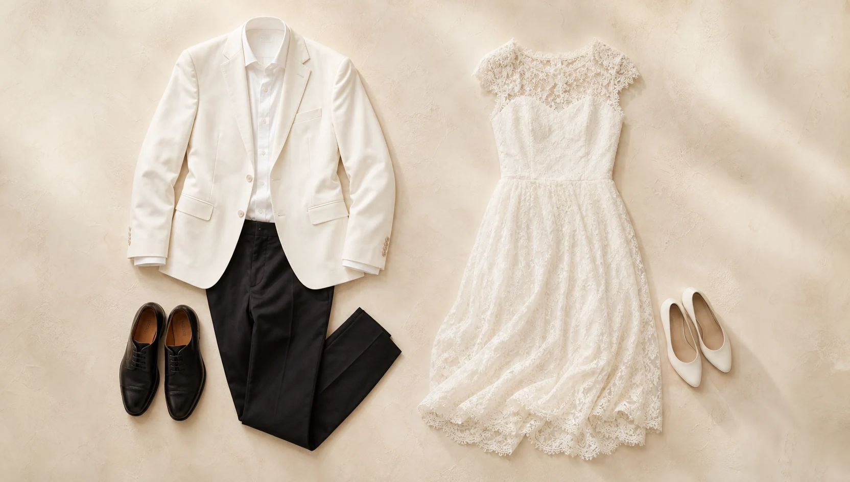 Outfit ideas for shared laughter in a beam of light engagement photos