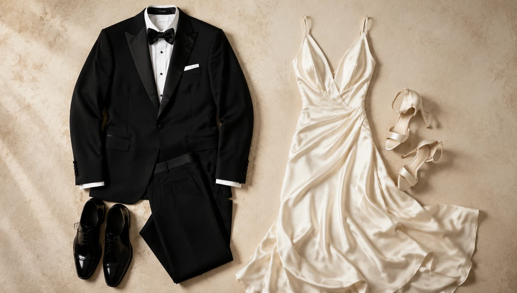 Outfit ideas for candid laughter in formalwear at blue hour engagement photos