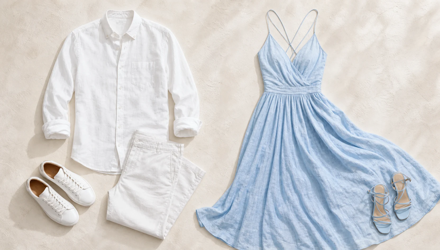Outfit ideas for midday slow dance in dappled cherry light engagement photos