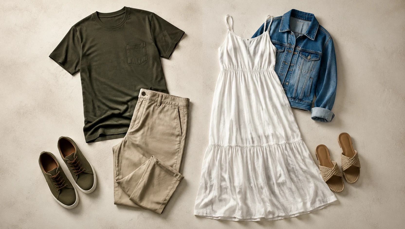 Outfit ideas for a tender dip kiss beneath a cafe awning engagement photos