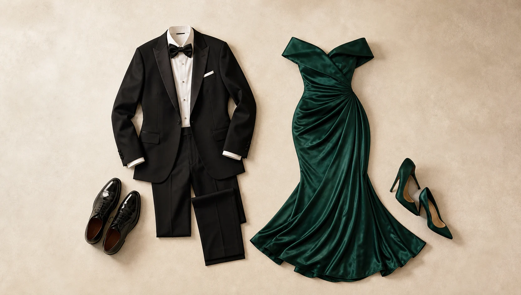 Outfit ideas for editorial dip kiss in twilight's mirror engagement photos