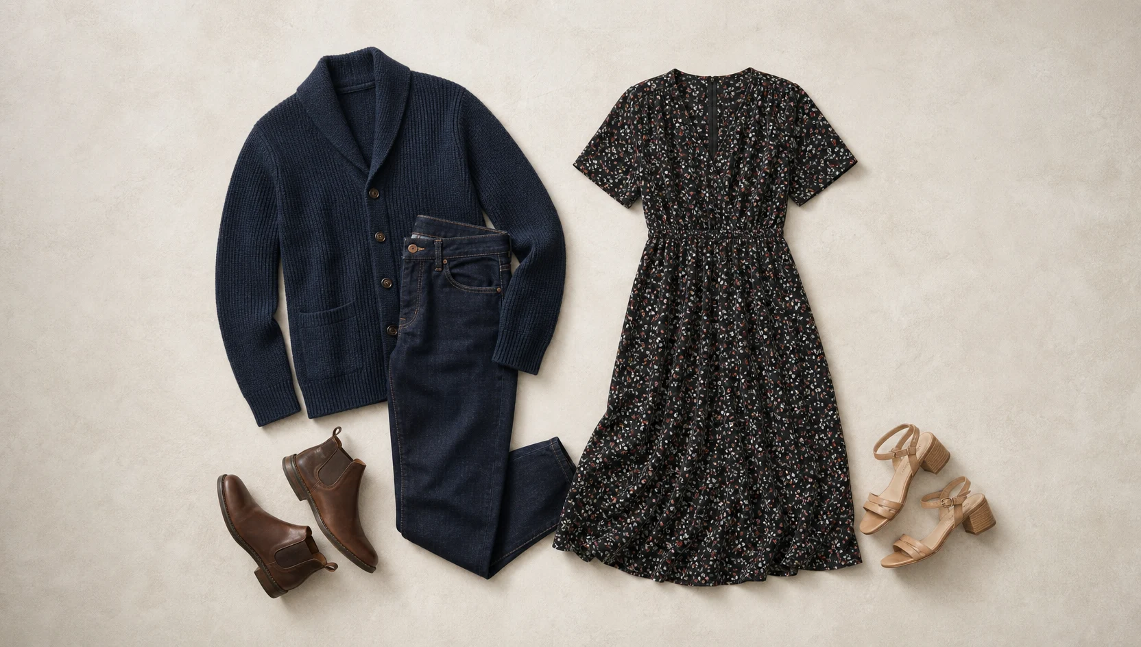 Outfit ideas for foggy slow dance above the sea engagement photos