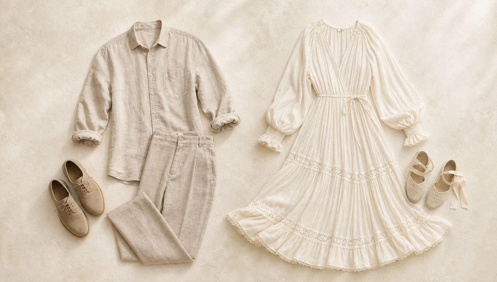 Outfit ideas for foggy pine forehead touch in boho dress engagement photos