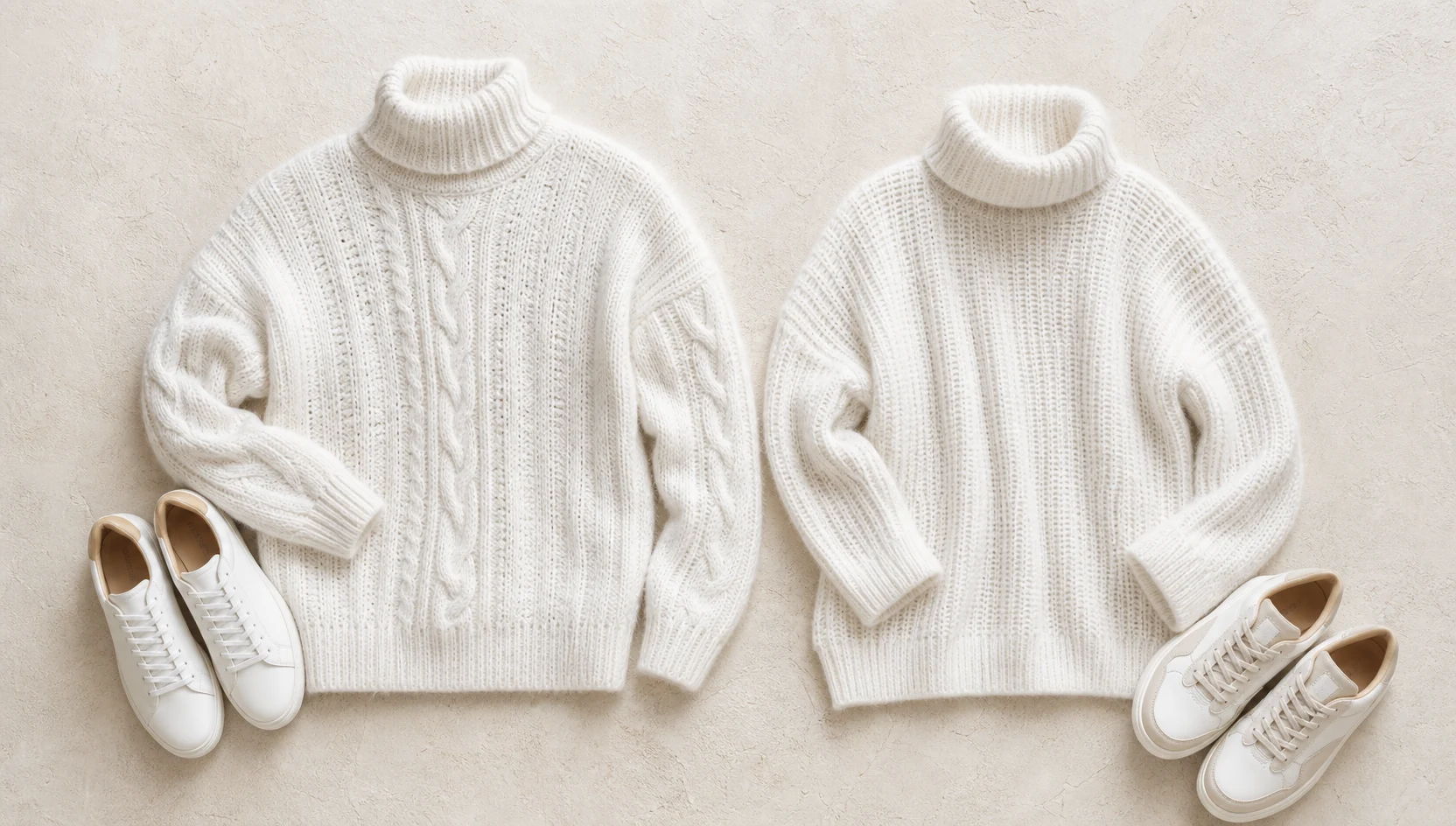 Outfit ideas for forehead touch in fresh alpine snow engagement photos