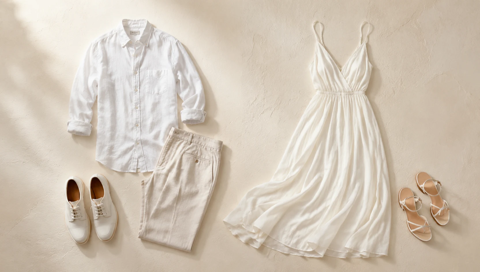 Outfit ideas for forehead touch on sunlit wooden bridge over pond engagement photos