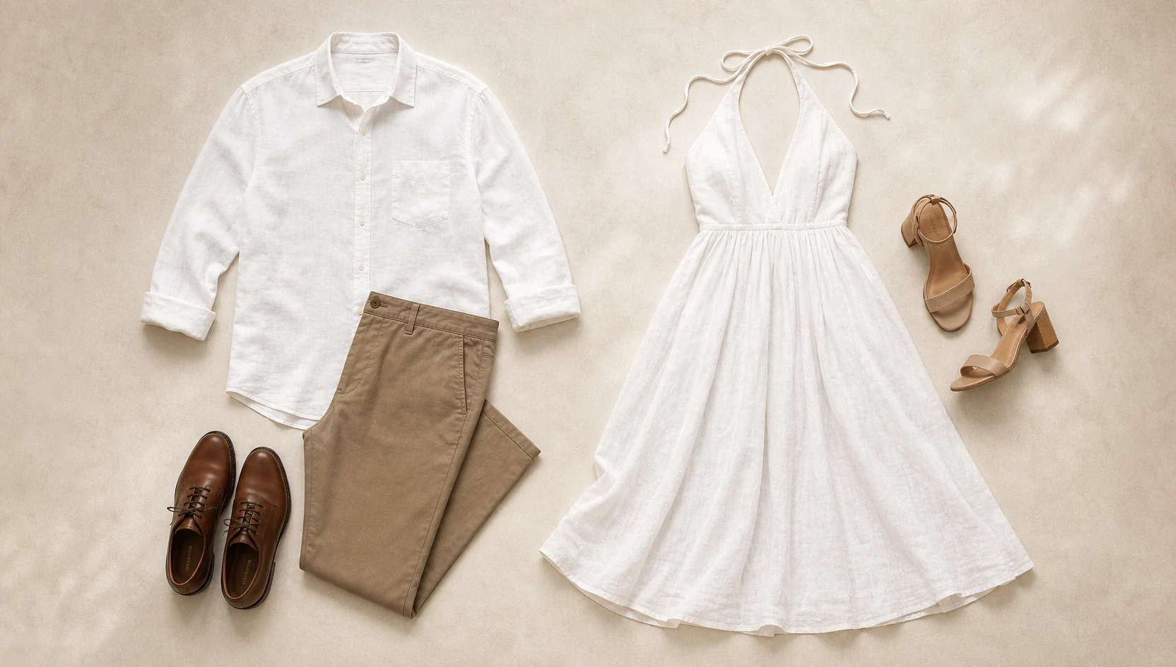 Outfit ideas for tender forehead touch on a dusty country road engagement photos