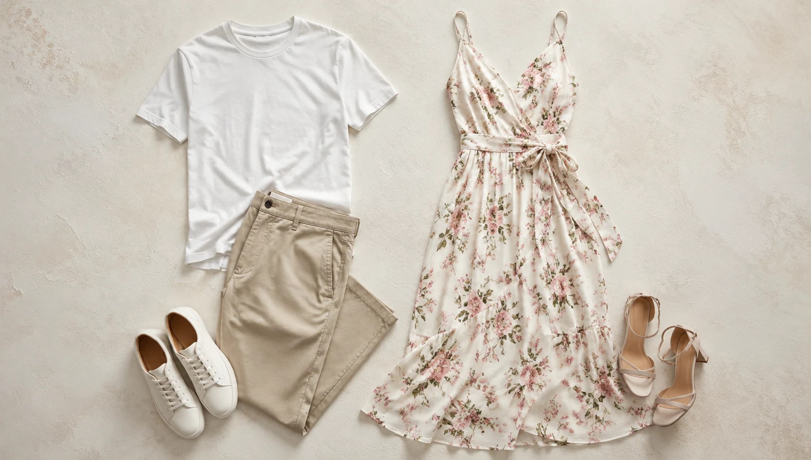 Outfit ideas for forehead touch amidst golden meadow blooms engagement photos
