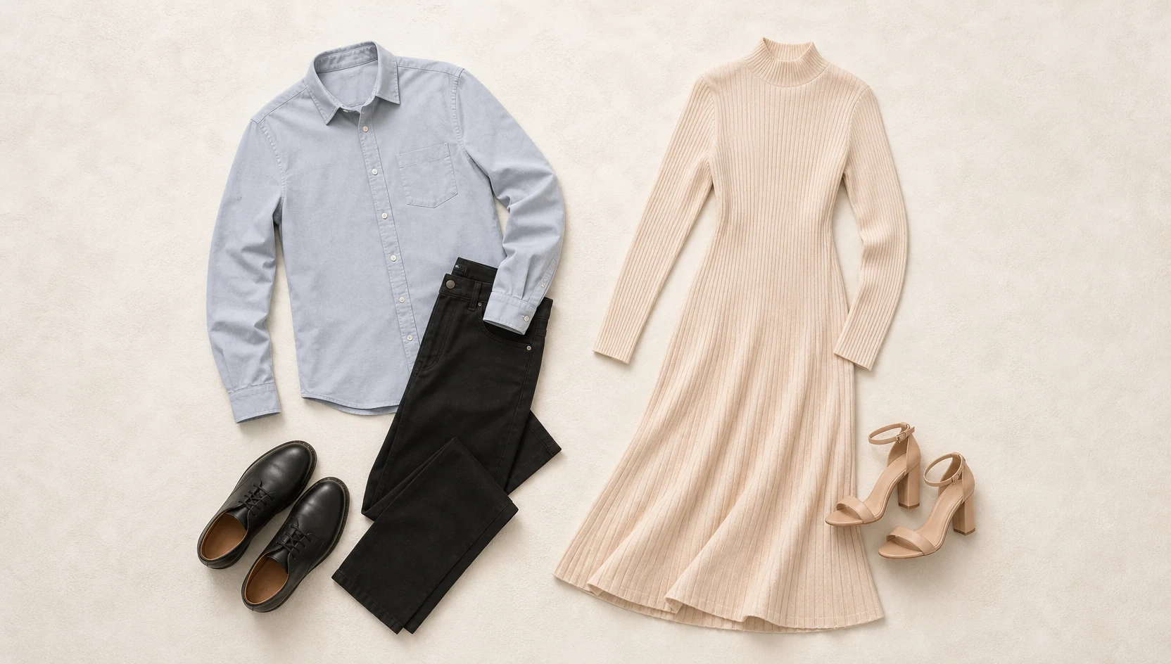 Outfit ideas for gentle dip kiss under soft afternoon canopy engagement photos