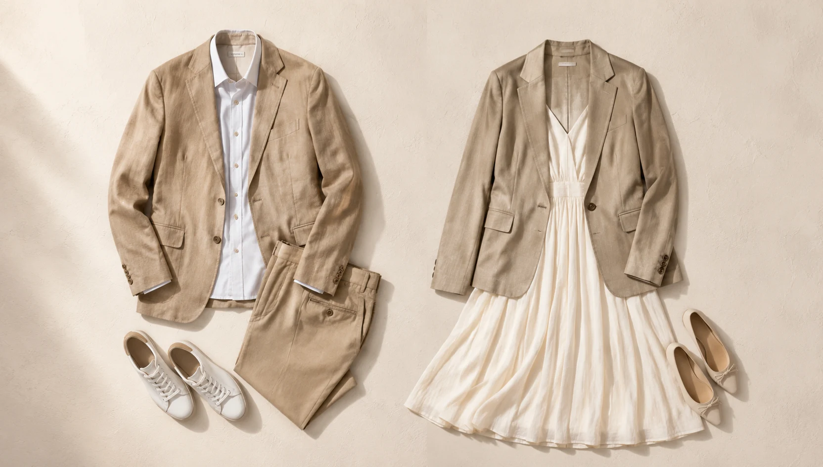 Outfit ideas for strolling hand-in-hand over the arched bridge in golden light engagement photos