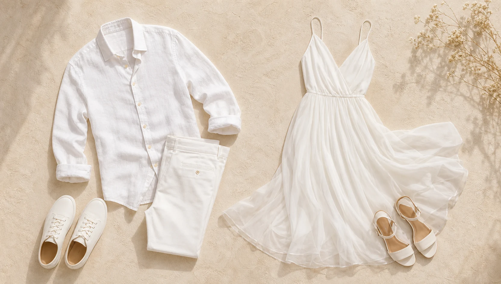 Outfit ideas for golden light forehead touch amid climbing roses engagement photos