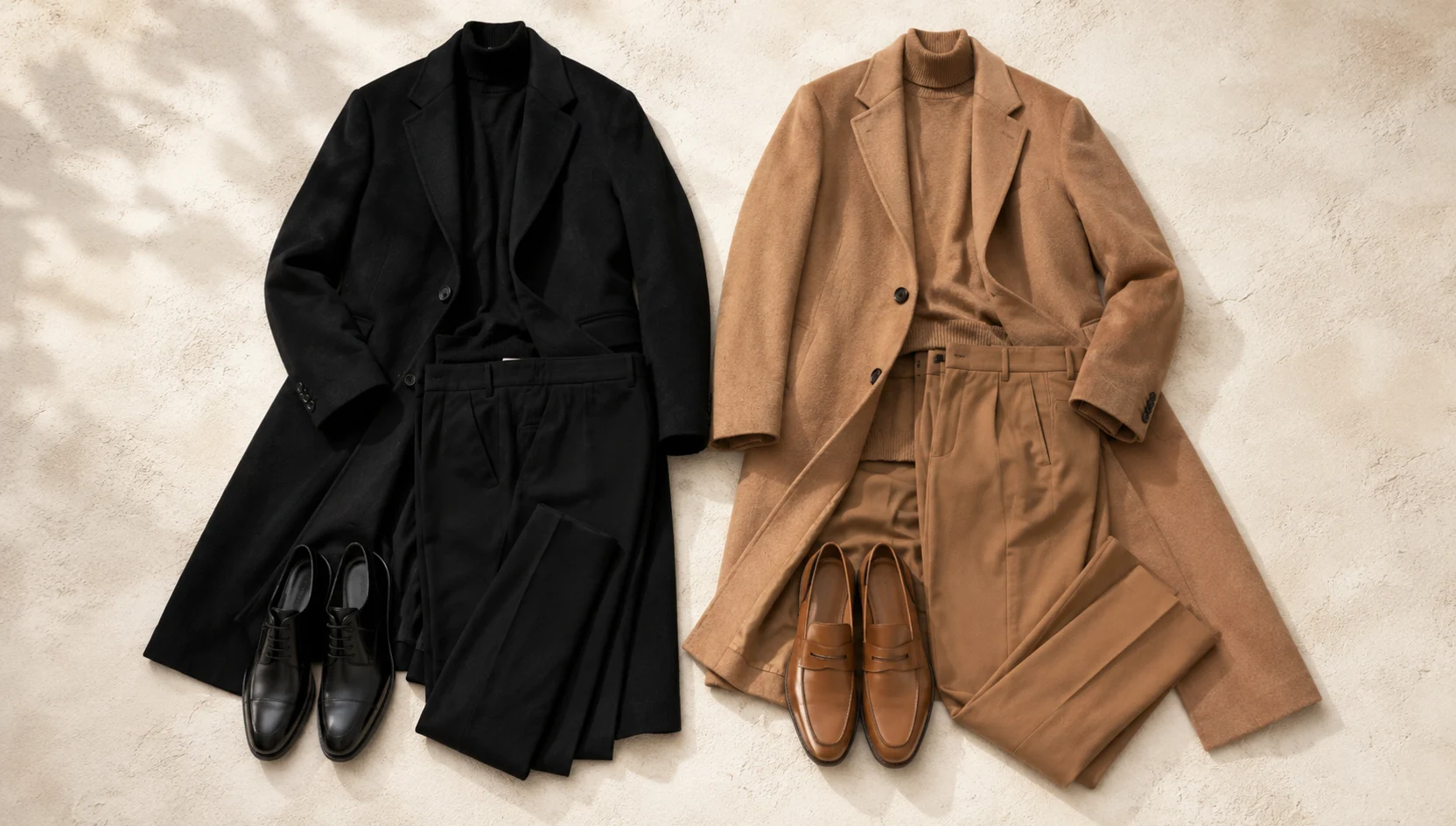 Outfit ideas for overcast horizon gaze on grey sand engagement photos