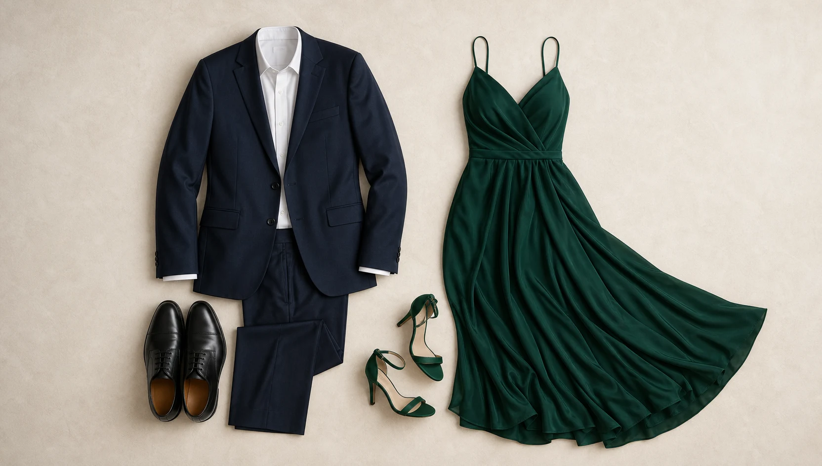 Outfit ideas for misty morning whisper on grey sand engagement photos