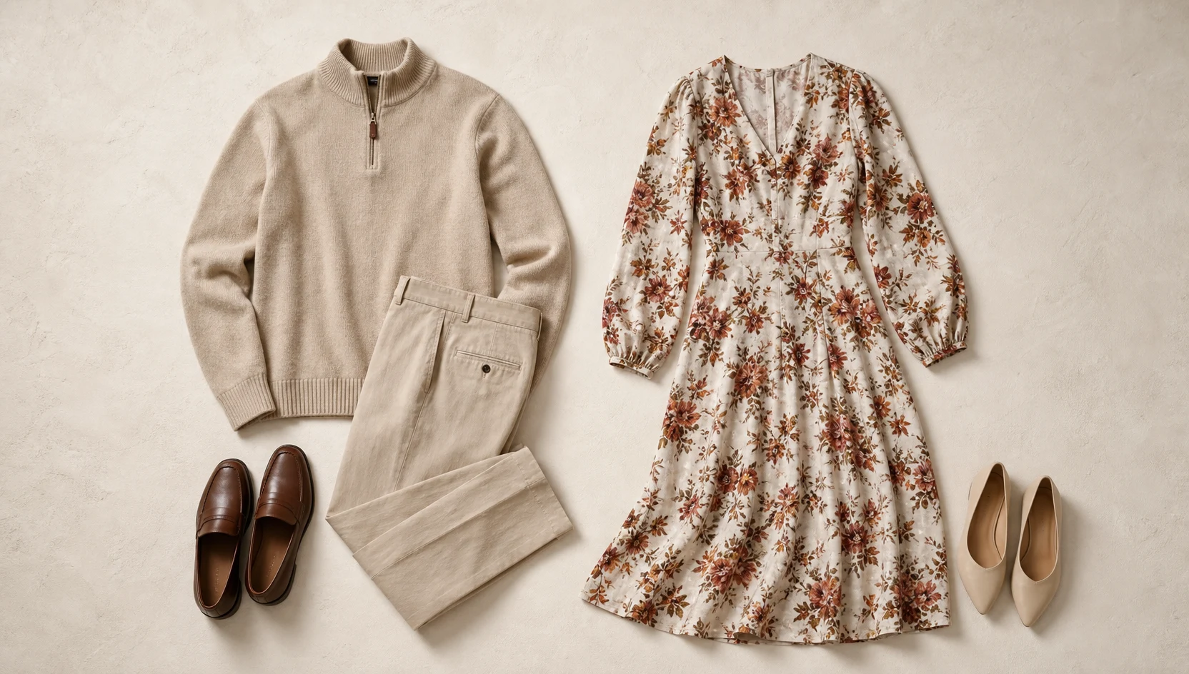 Outfit ideas for morning gaze across plaza reflection engagement photos