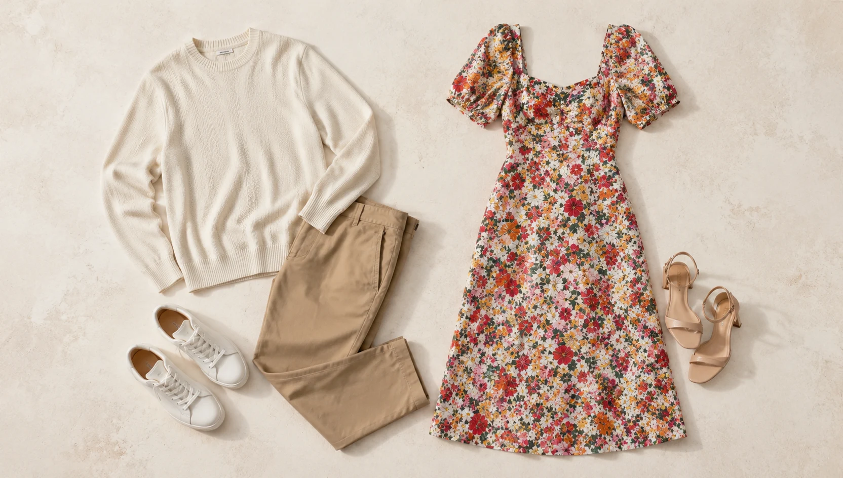 Outfit ideas for playful morning gaze over the park meadow engagement photos