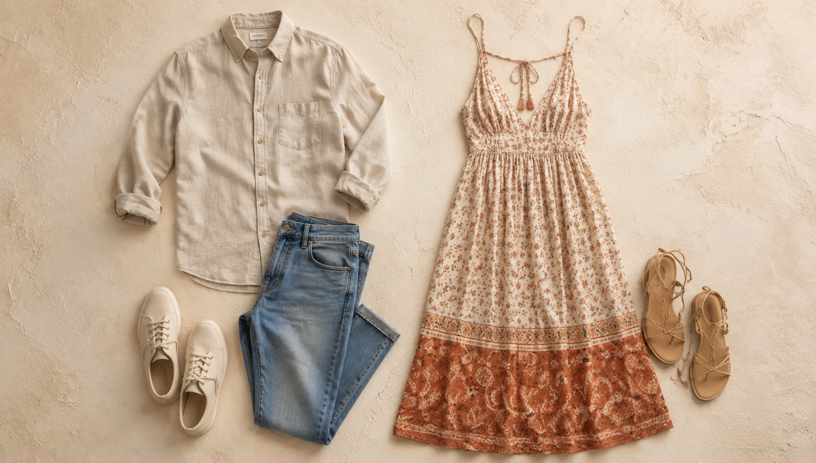 Outfit ideas for horizon gazing at sunflower field edge engagement photos