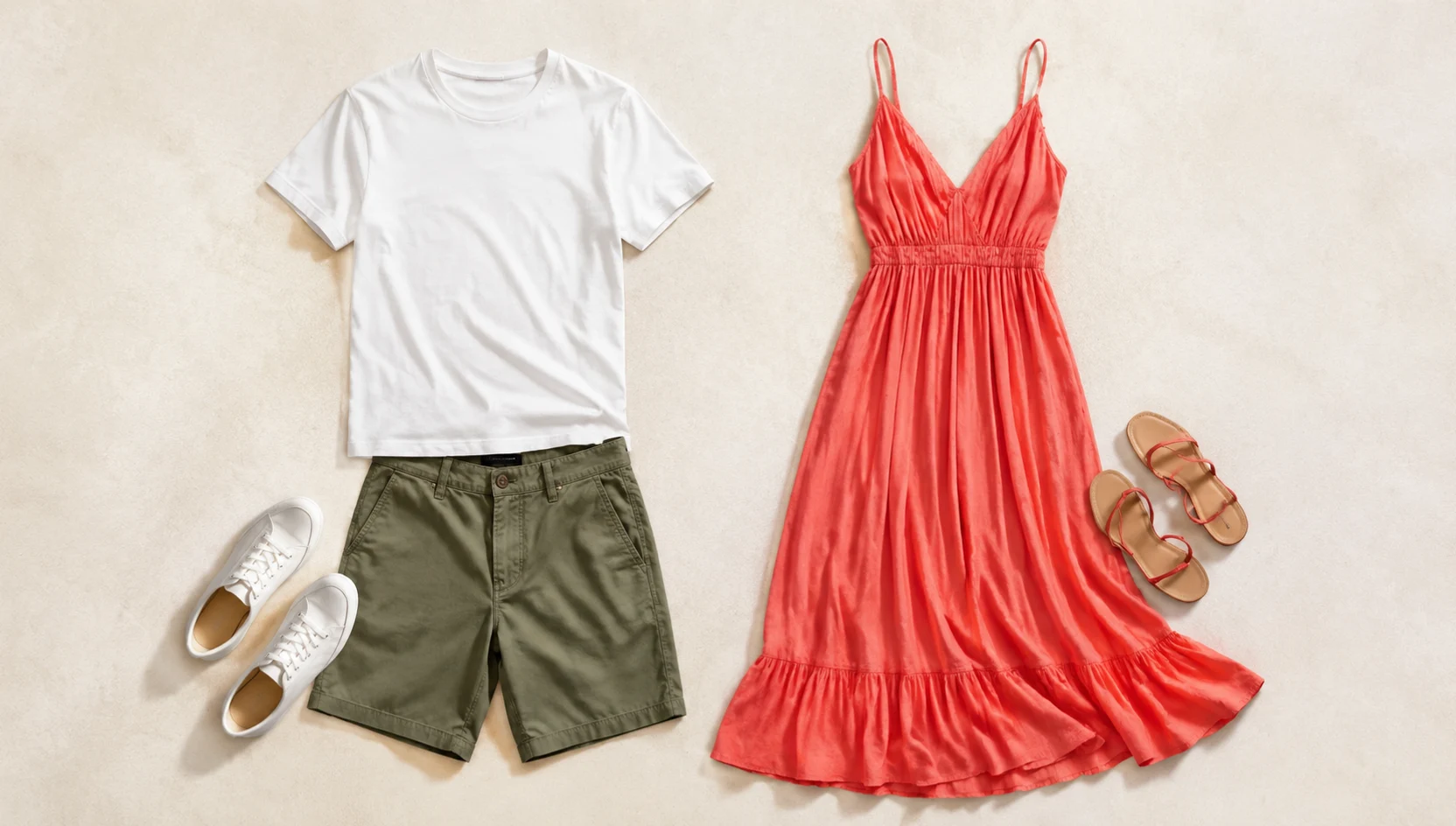 Outfit ideas for looking out across the mountain horizon together engagement photos
