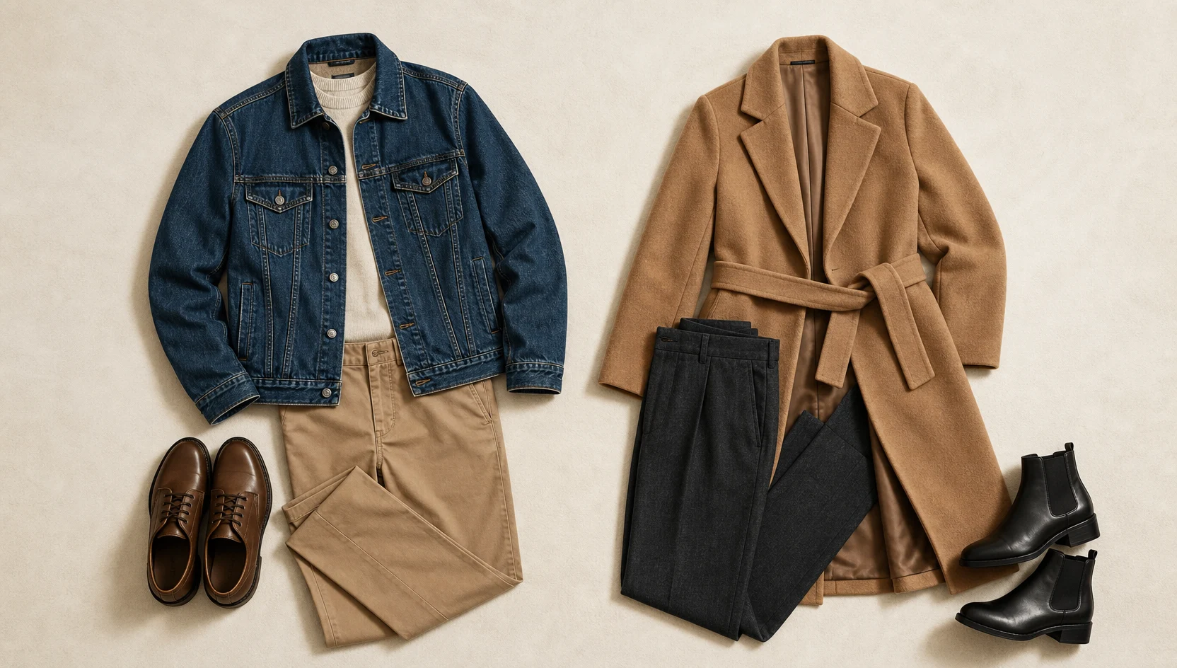 Outfit ideas for overcast horizon gaze on a leafy avenue engagement photos