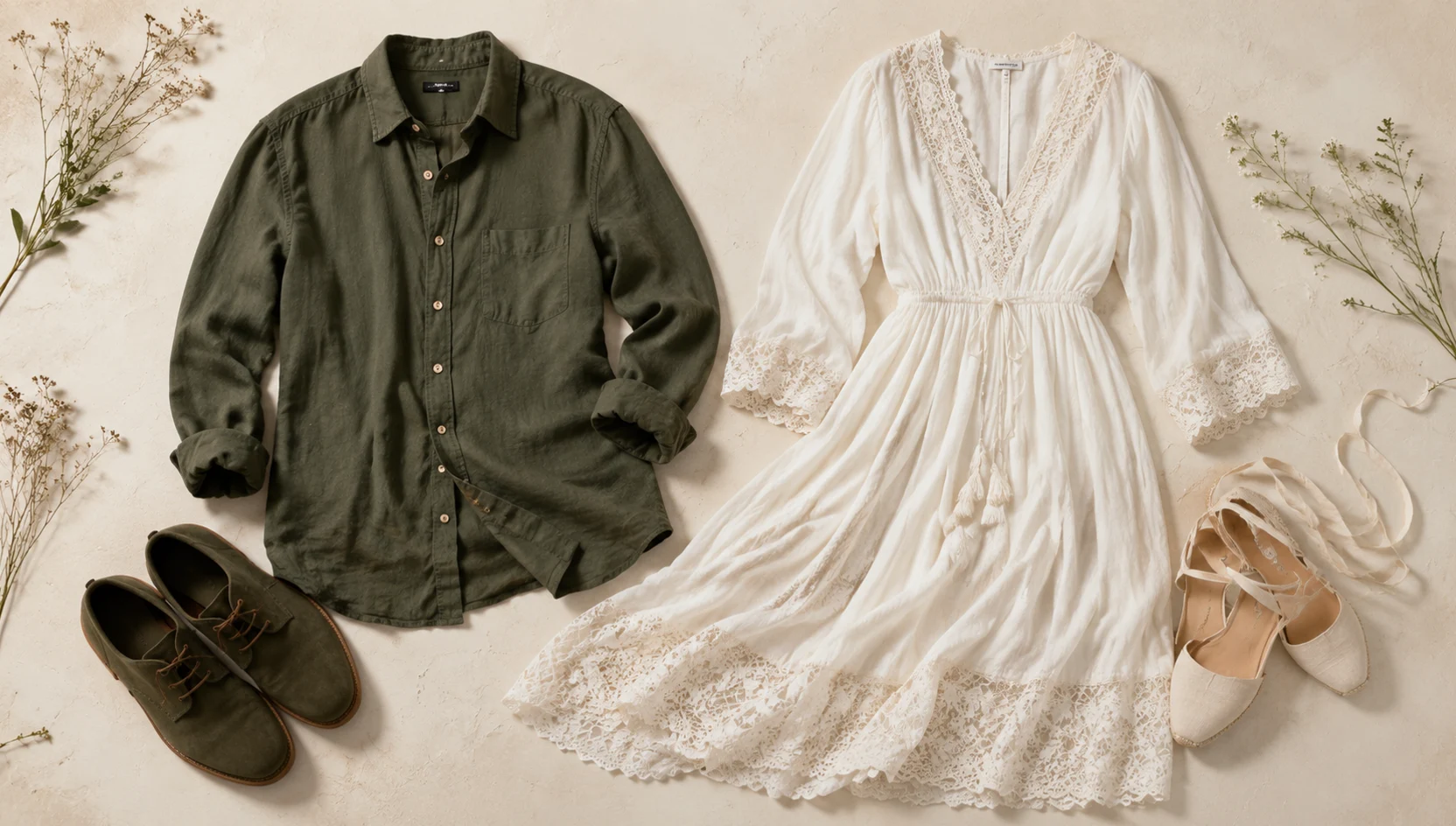 Outfit ideas for misty meadow ring close-up engagement photos