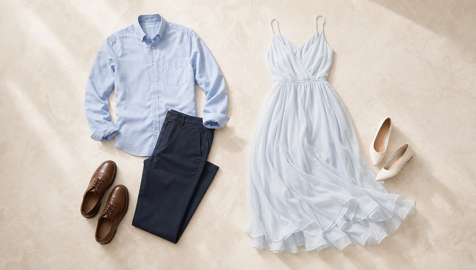 Outfit ideas for piggyback ride across golden hour bridge engagement photos