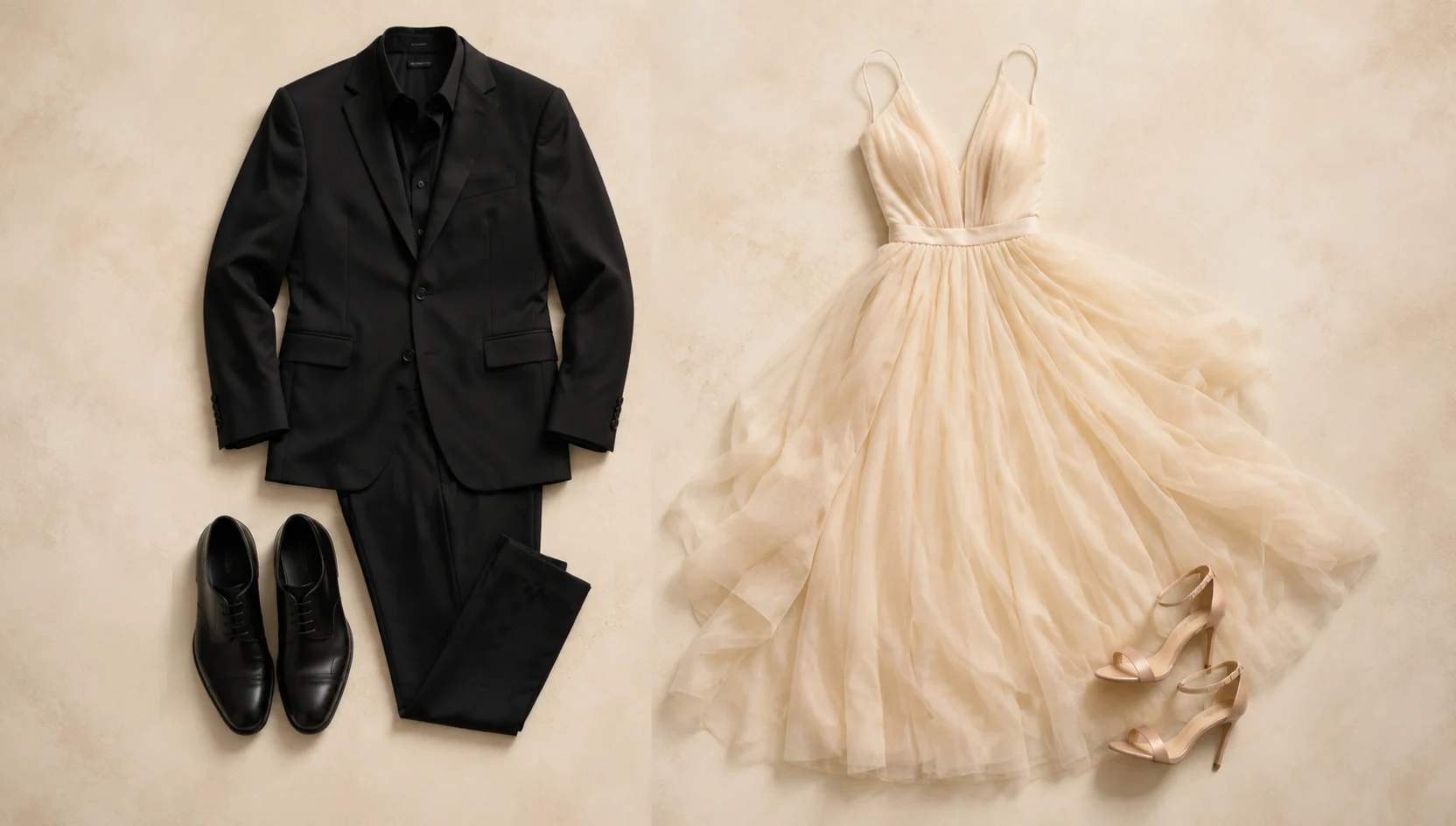 Outfit ideas for playful piggyback under city lights engagement photos