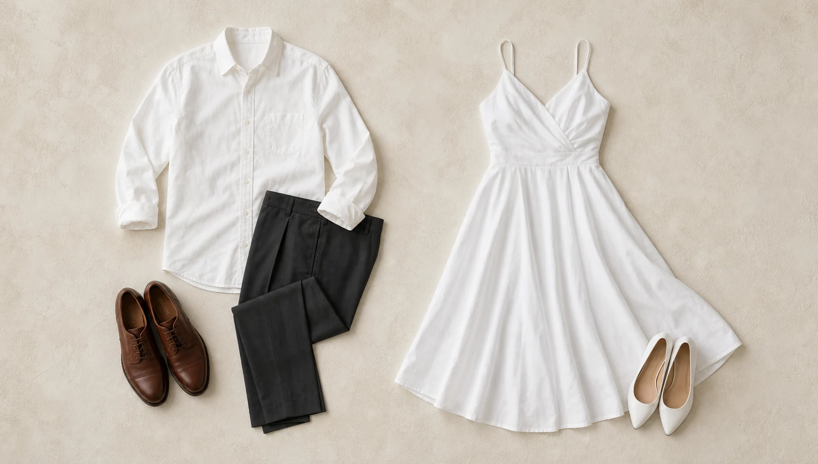 Outfit ideas for piggyback through overcast spring woods engagement photos