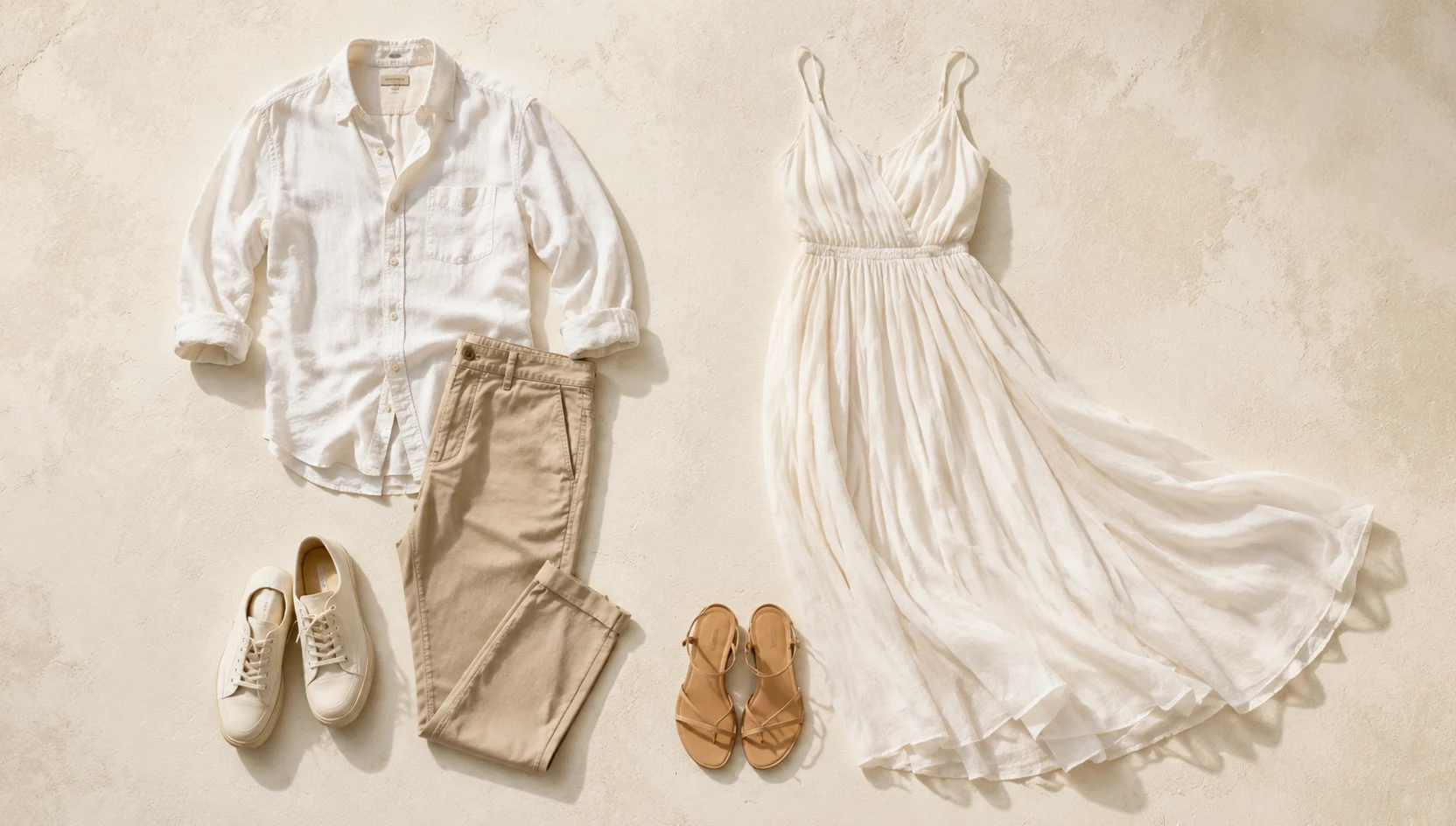 Outfit ideas for piggyback ride through golden tidepools engagement photos