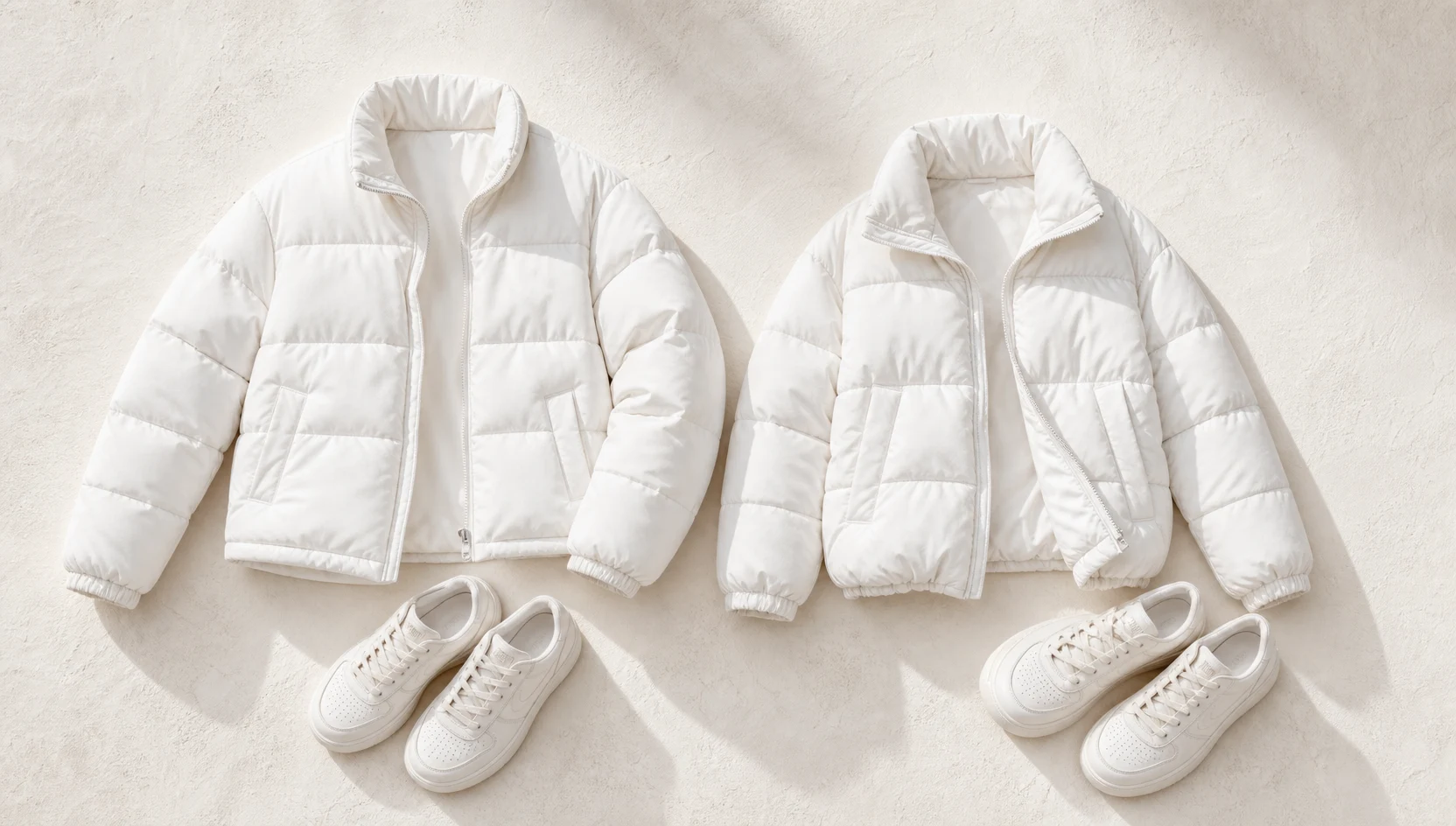 Outfit ideas for forehead touch among snow-covered pines at blue hour engagement photos
