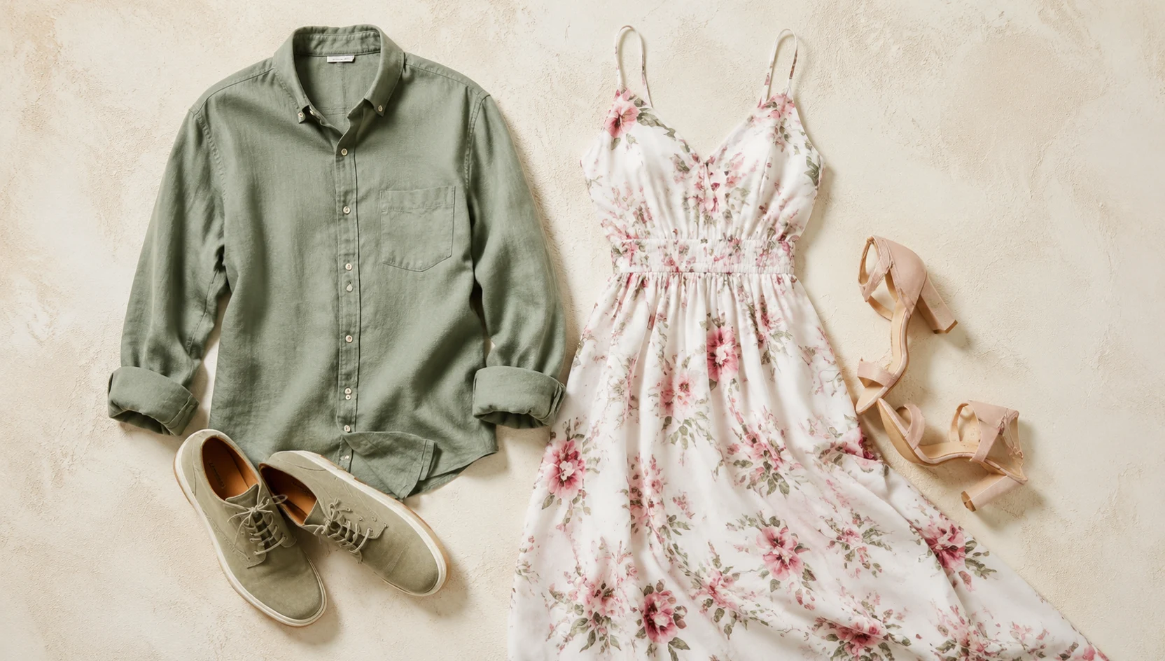 Outfit ideas for ring reveal in a sunlit forest clearing engagement photos