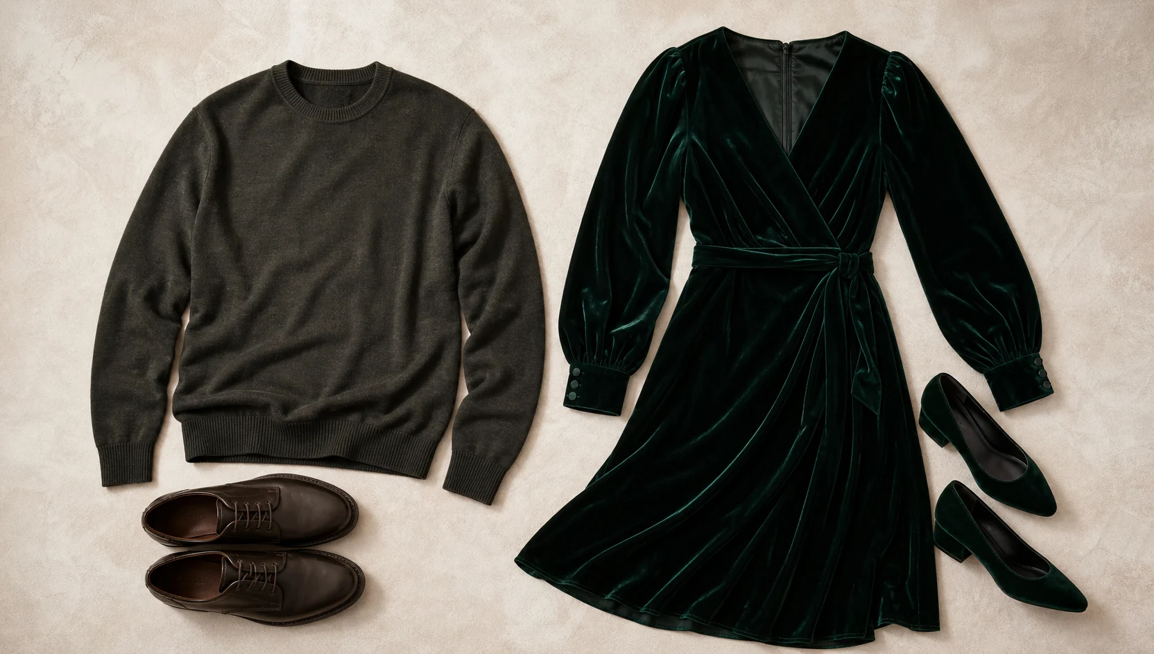 Outfit ideas for ring reveal in morning mist by the stream engagement photos
