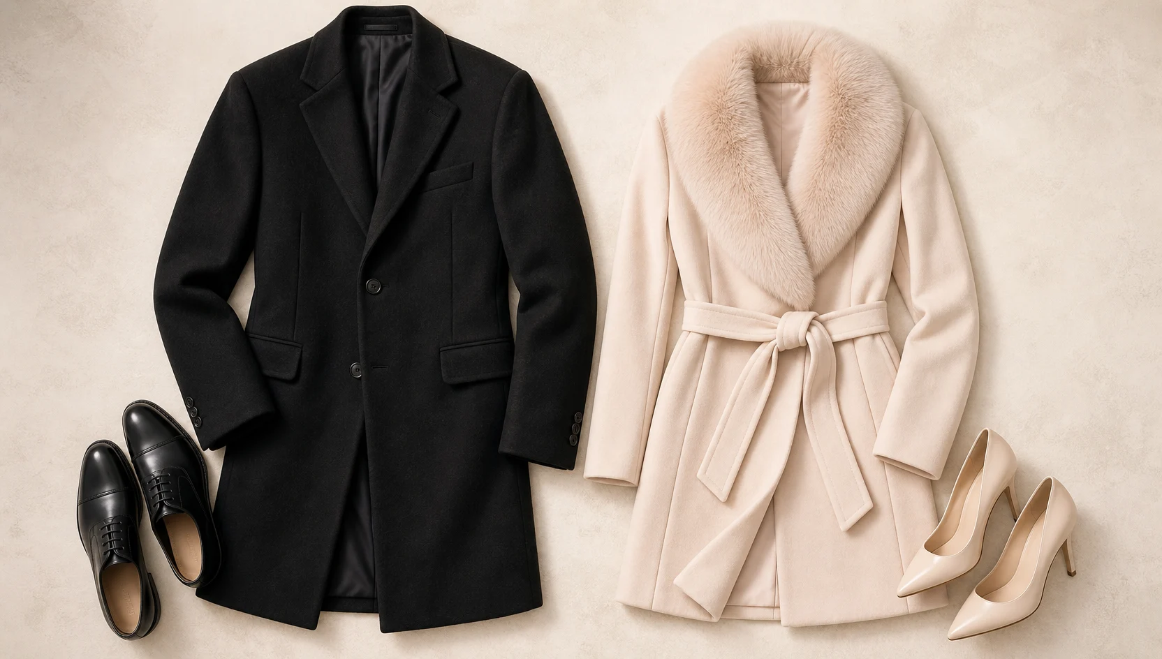 Outfit ideas for sunrise ring reveal with fur-touch romance engagement photos