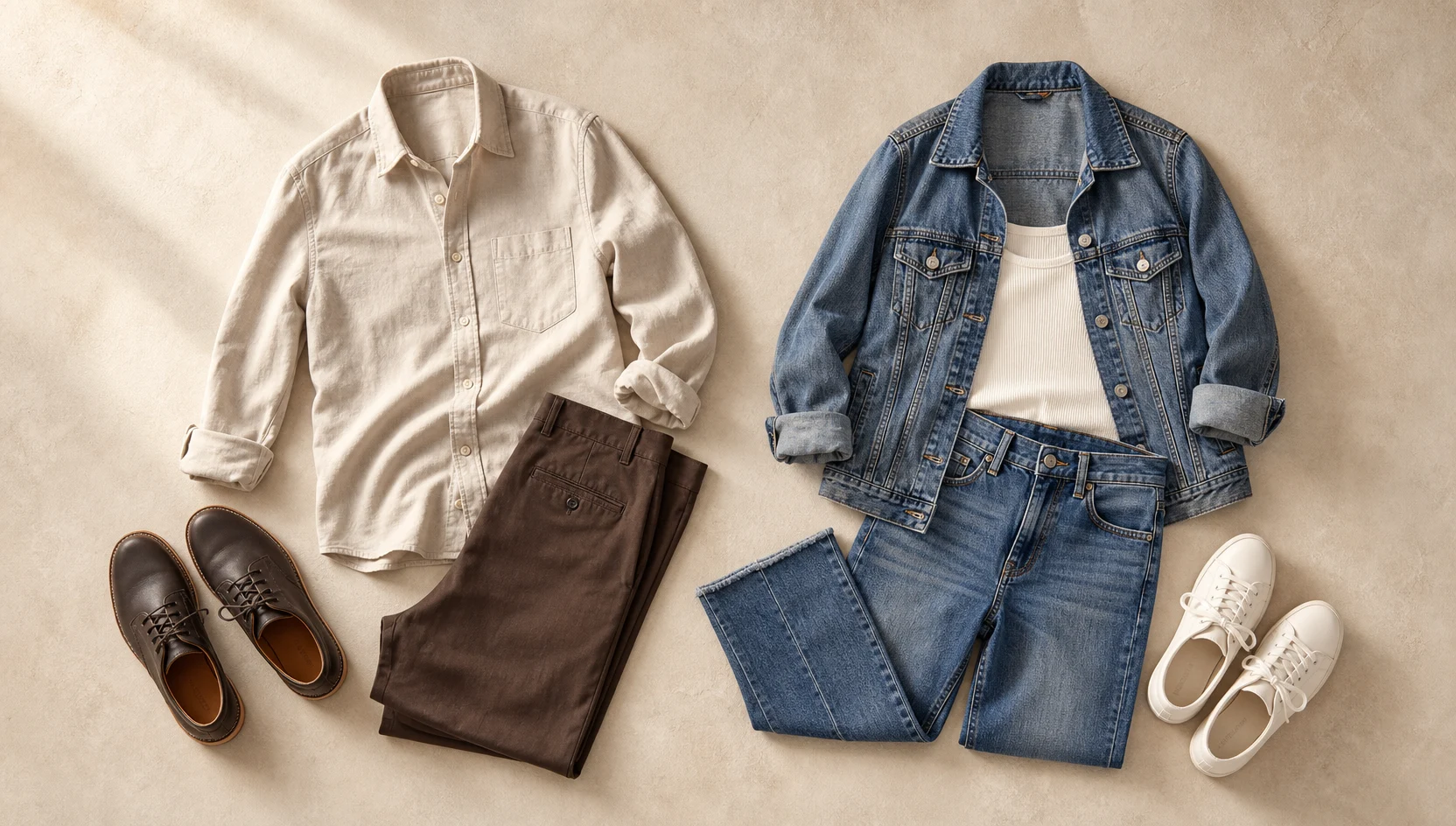 Outfit ideas for a ring held close before the sun drops low engagement photos