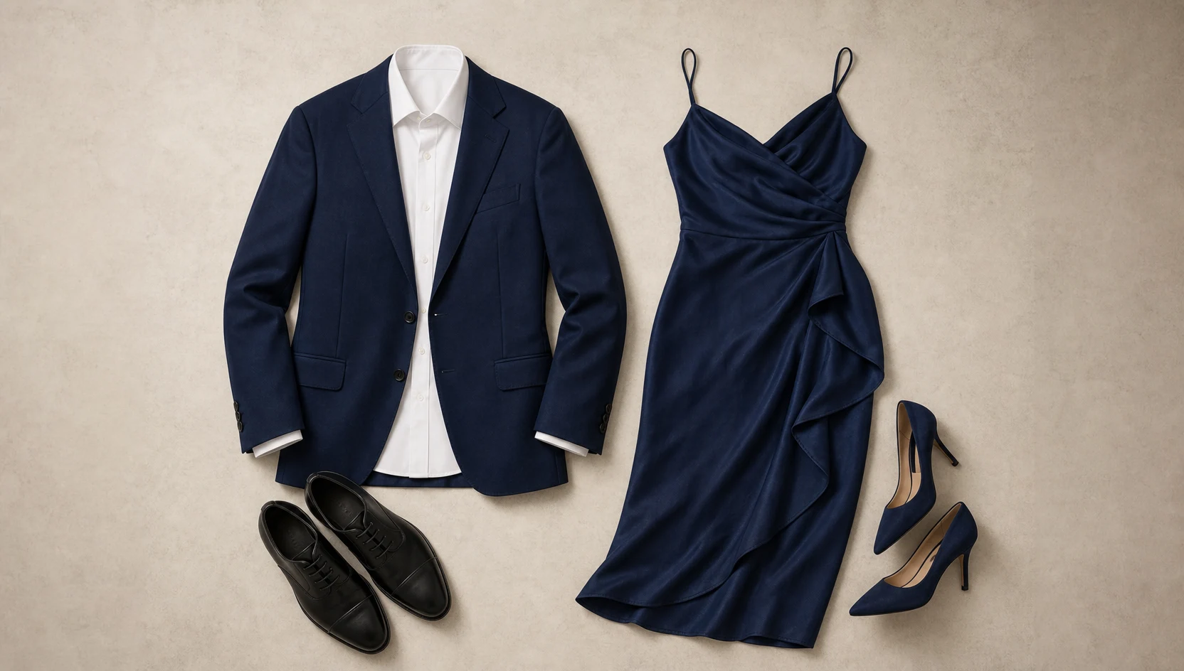 Outfit ideas for ring reveal in twilight’s reflective calm engagement photos