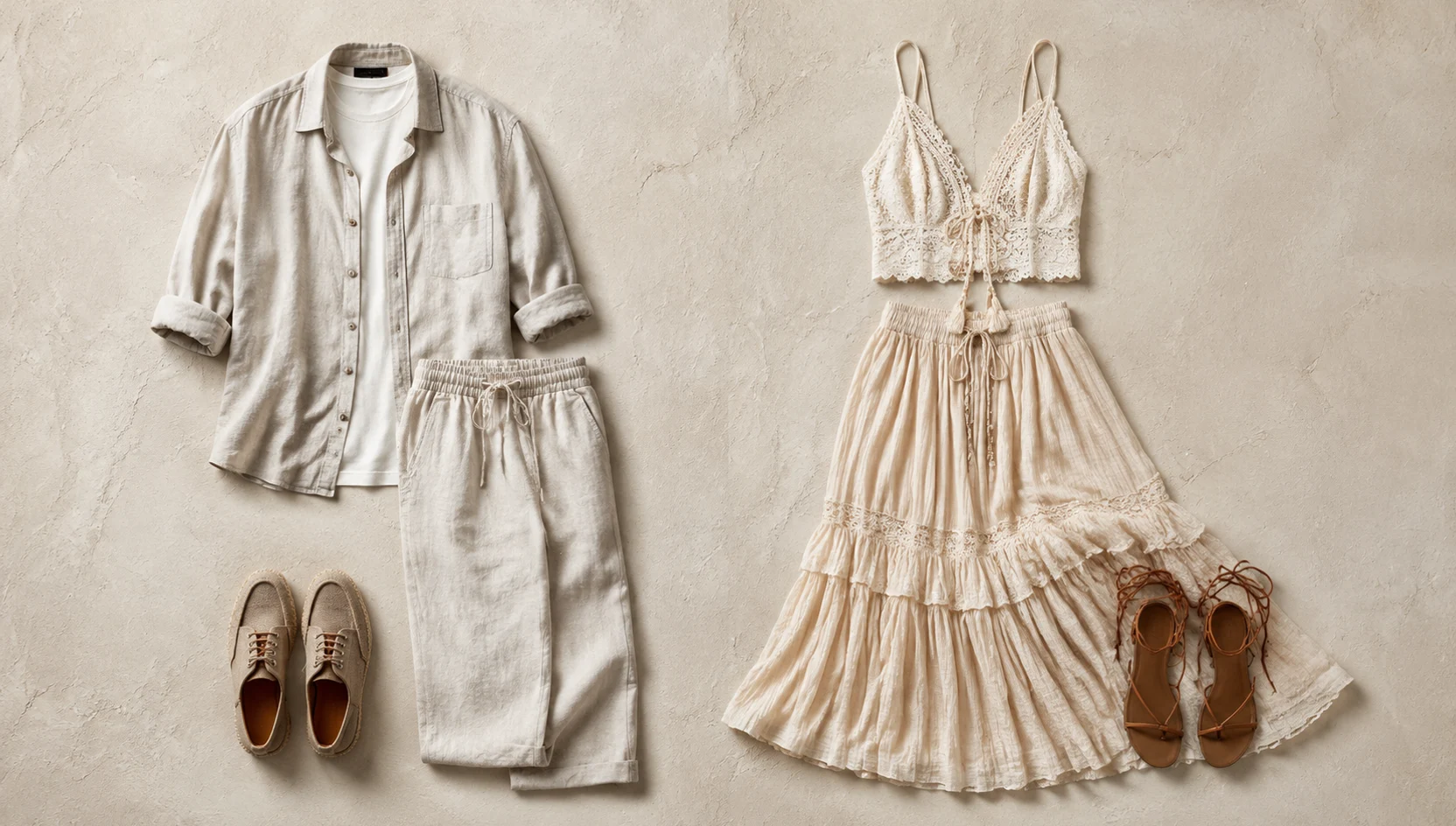 Outfit ideas for gazing at the last light from a rocky outcrop engagement photos