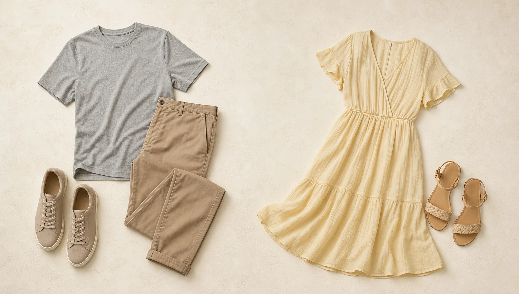 Outfit ideas for sitting together in dawn mist at the water's edge engagement photos