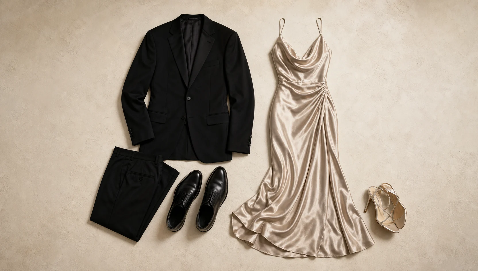 Outfit ideas for slow dance under the vineyard's blue hour engagement photos