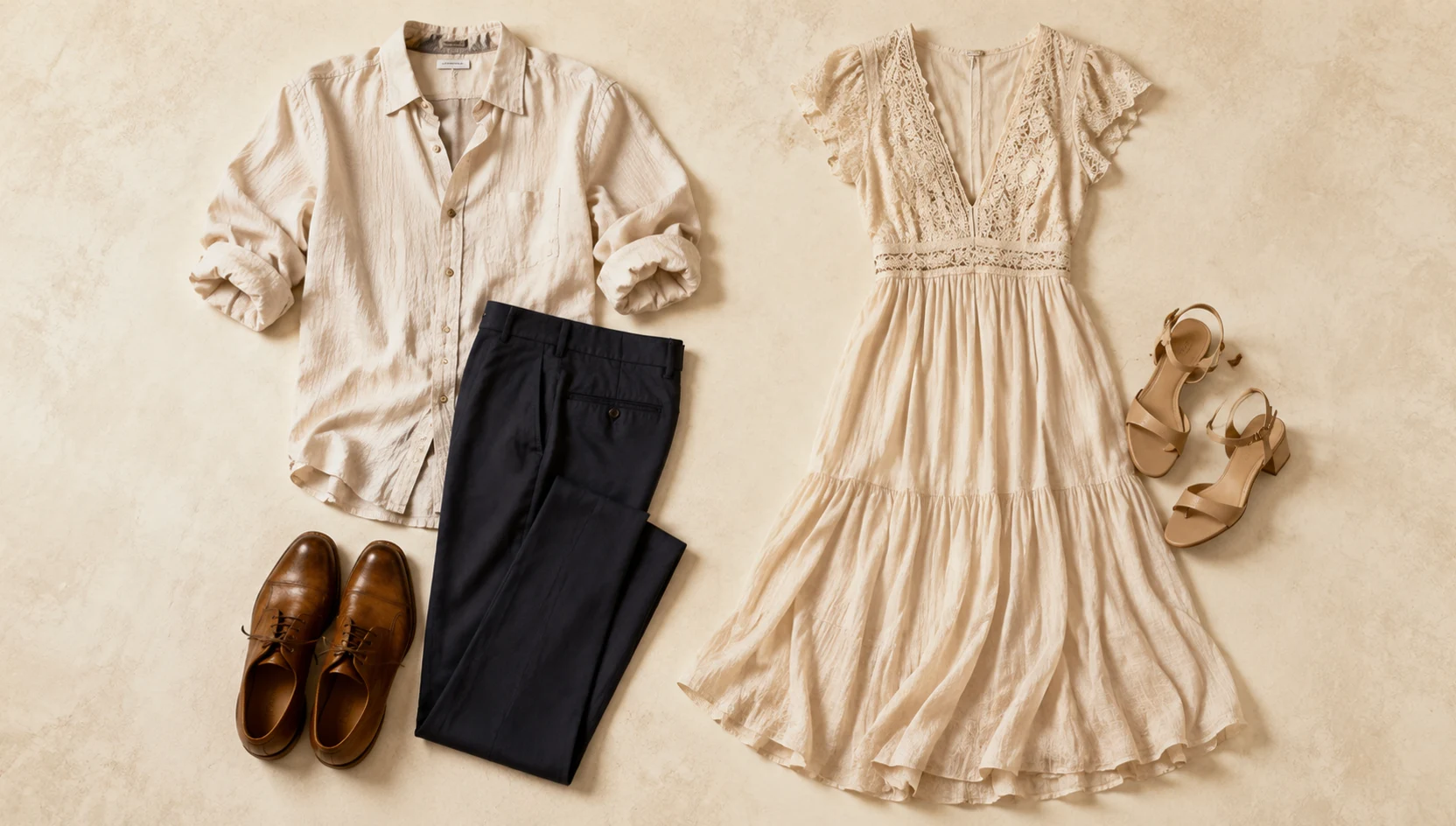 Outfit ideas for dancing slowly on a twilight cobblestone street engagement photos