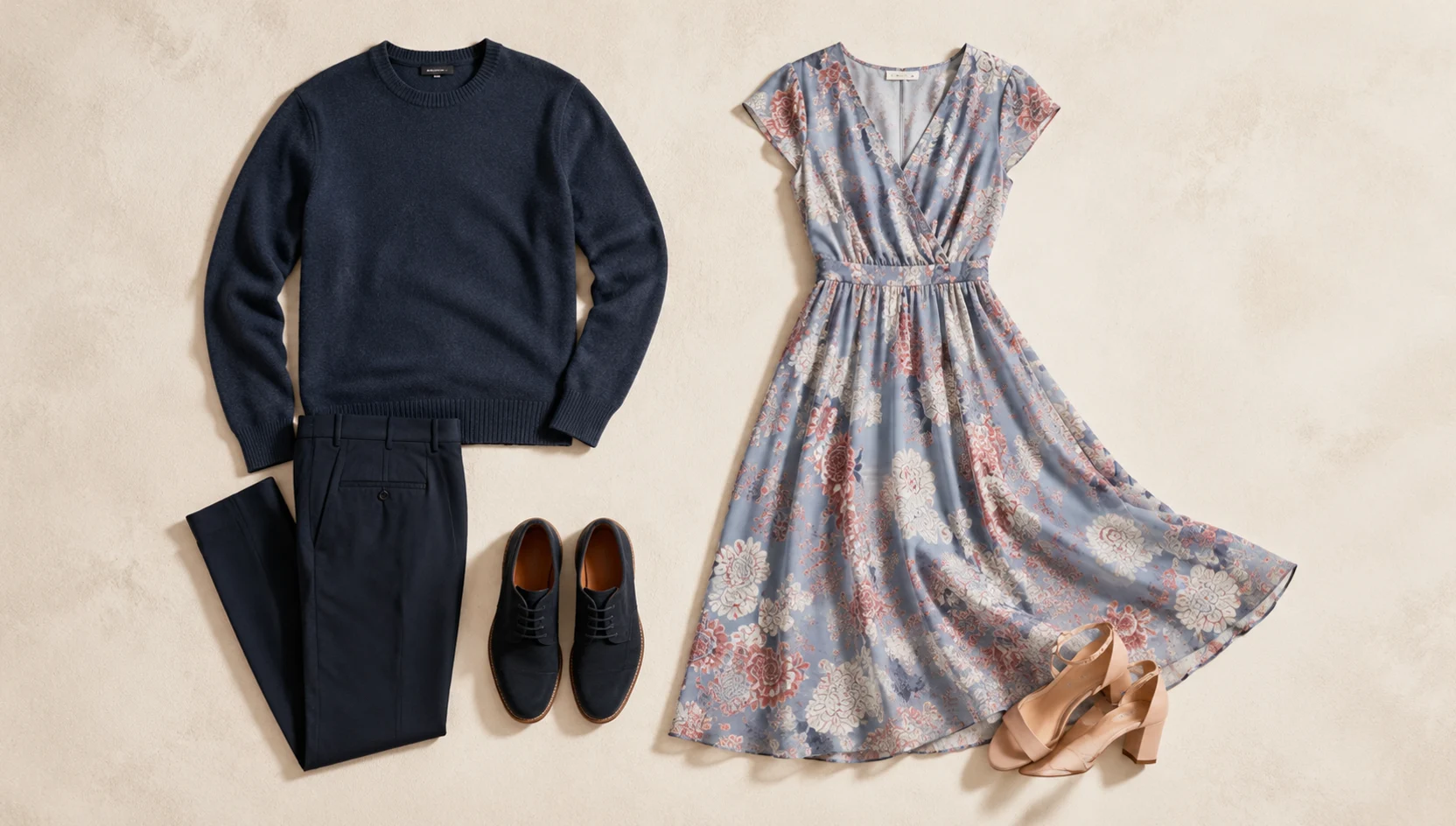 Outfit ideas for slow dance in the fog at the shore engagement photos