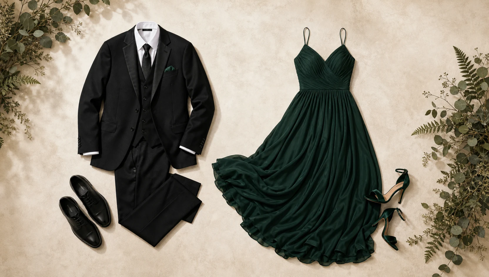 Outfit ideas for misty morning slow dance amid falling leaves engagement photos