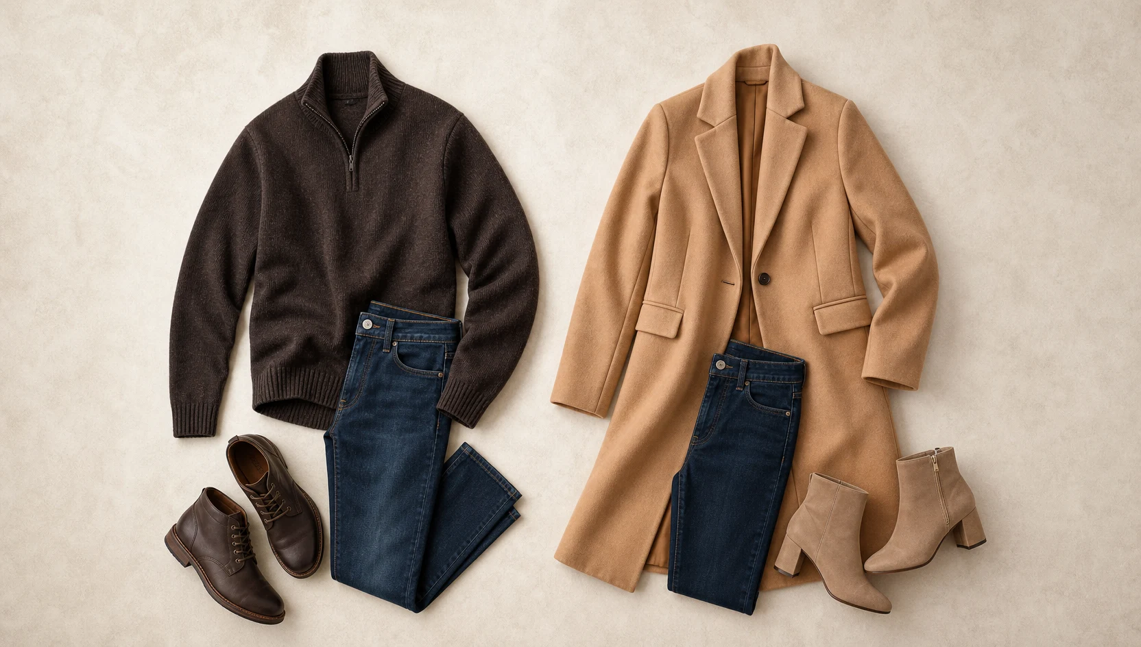 Outfit ideas for spontaneous slow dance among the golden leaves engagement photos