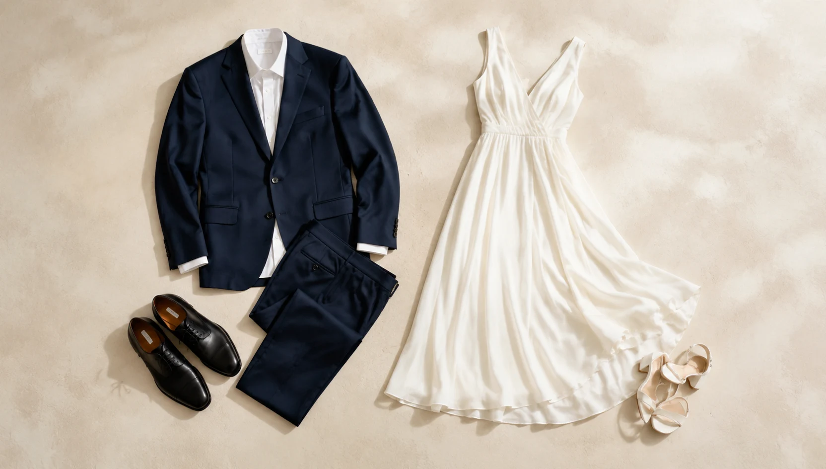 Outfit ideas for slow dance on the overcast shore engagement photos