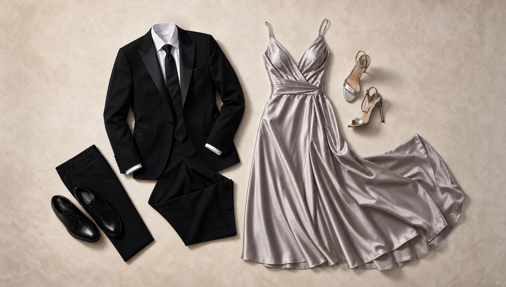 Outfit ideas for slow dance in silk on a twilight country road engagement photos