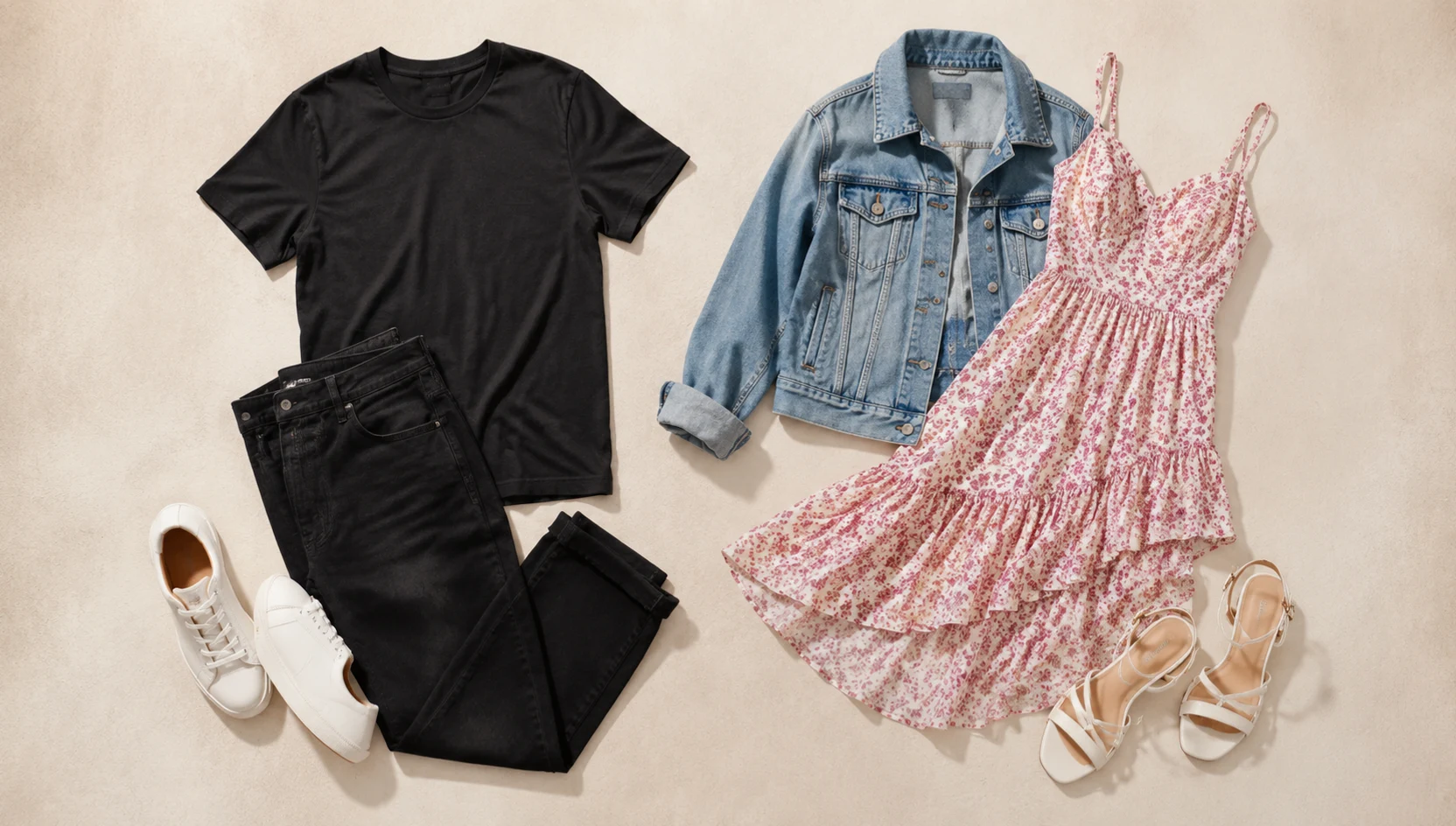Outfit ideas for sunset dip kiss in an empty piazza engagement photos