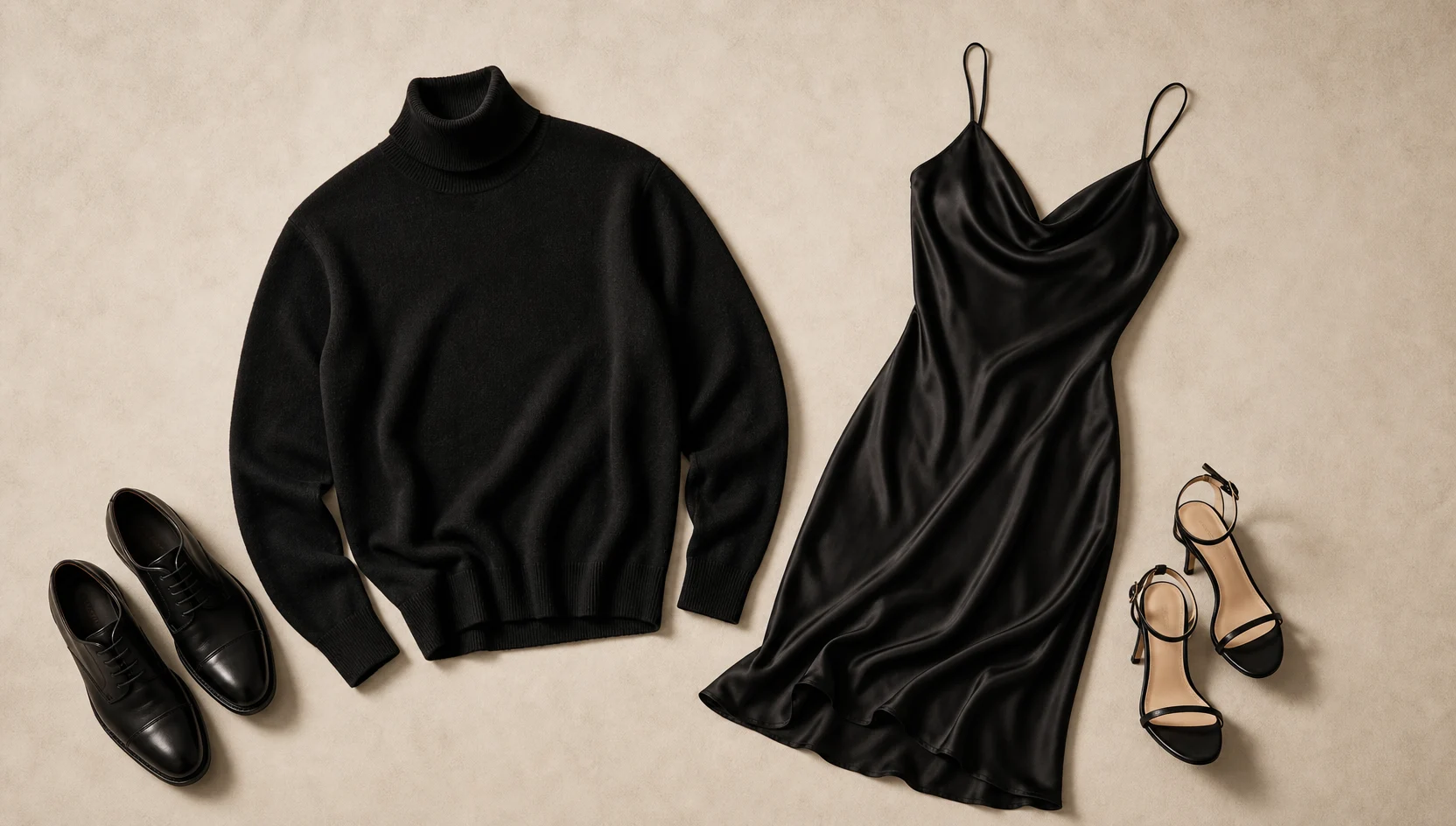 Outfit ideas for sunset intimacy in monochrome engagement photos