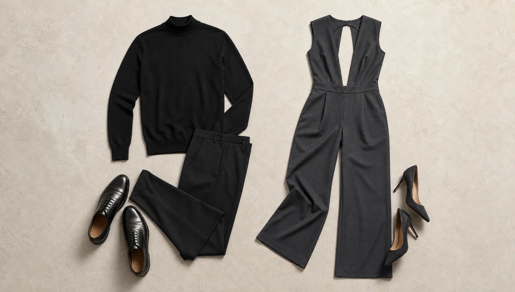 Outfit ideas for candid laughter on a rooftop at dusk engagement photos