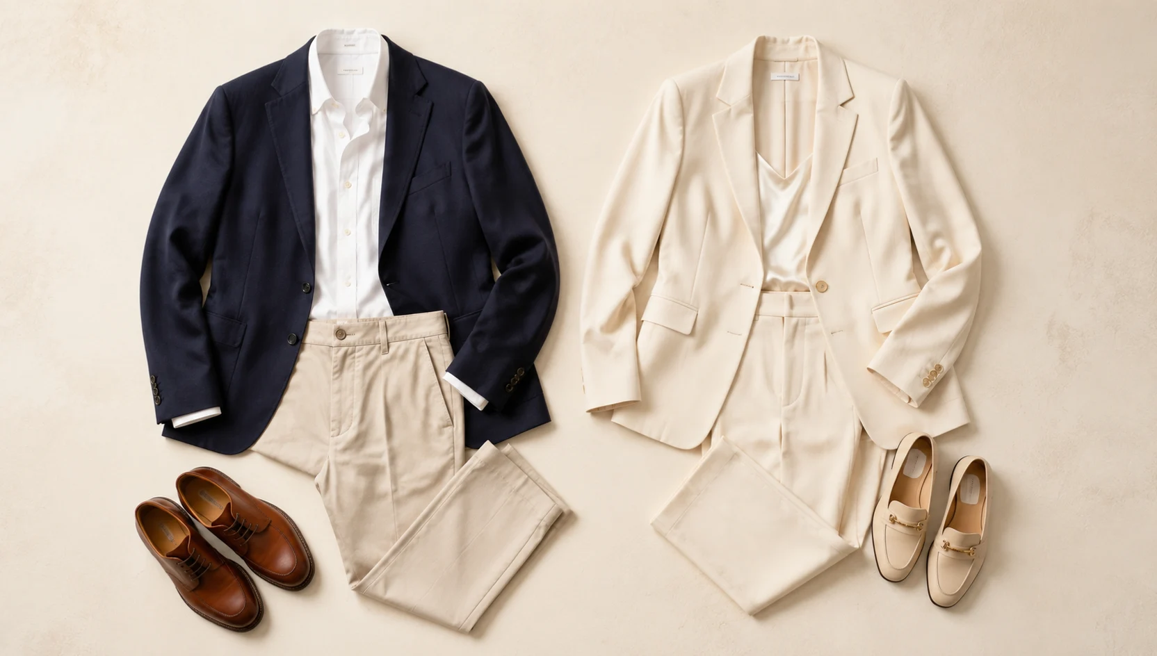 Outfit ideas for walking hand in hand through golden park path engagement photos